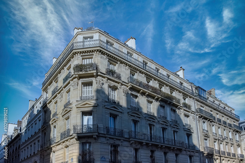 Paris, beautiful facades in the 7e arrondissement