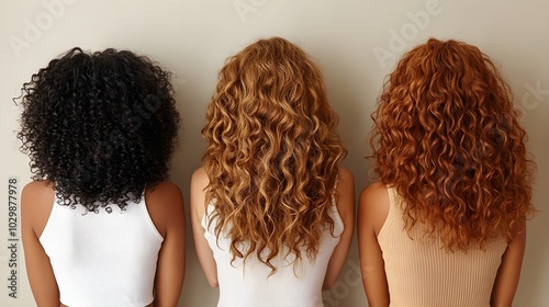 Gallery displaying different curly hair types before and after honey treatment, showing the improvement in curl formation, hydration, and overall texture