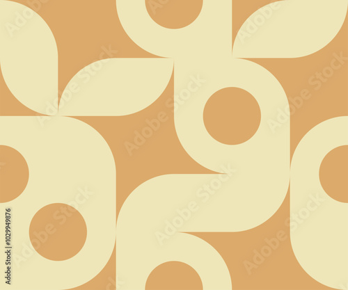 Apple leaf ornament, seamless fill pattern. Textile template. Monochrome yellow wallpaper, print on fabric. Simple geometric shape texture. Vector background