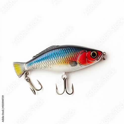 Artificial bait for fishing isolated on white background.