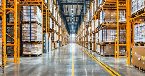 Automated warehouse, racks, shelving and modern rack systems