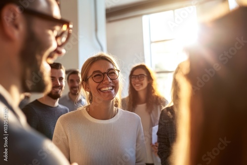 Business people are smiling and chatting person social happy.