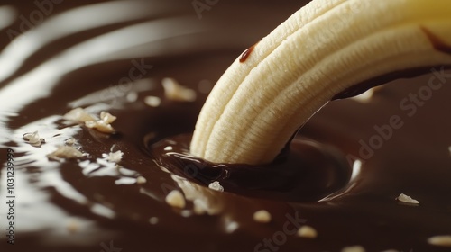 Banana Dipped in Rich Chocolate Sauce