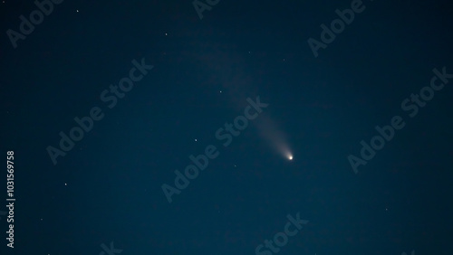 Tsuchinshan-ATLAS, comet, Tsuchinshan, ATLAS, C/2023, A3, 2024, October, observation, telescope, darkening sky, view, comet head, magnitude, tail, telescope, detail, clear sky