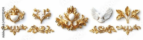 Golden Ornate Decorative Elements.