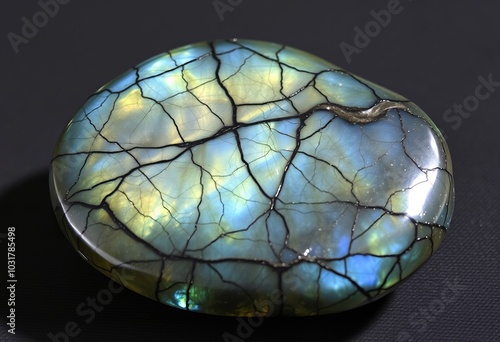 Labradorite A feldspar mineral with a blue green or gray iridesc