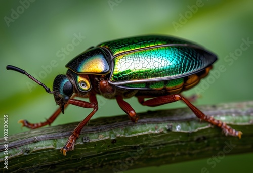 Insect with iridescent exoskeleton