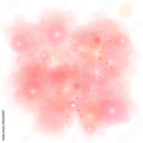 Magical red smoke effect glittering with stars with glowing particles vapor and brilliant stardust