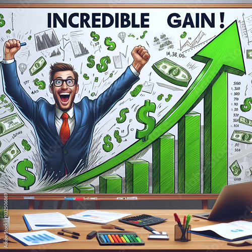 Incredible Gain of Cash Profits Illustration