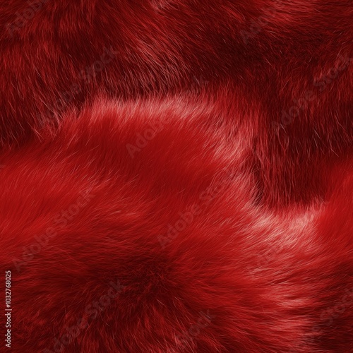 Luxurious red fur texture with intricate detail, radiating warmth and elegance. Generative AI