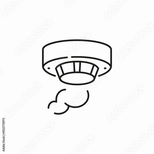 smoke gas detector icon sign vector