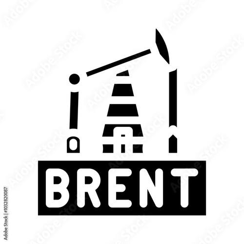 brent crudeoil industry glyph icon vector. brent crudeoil industry sign. isolated symbol illustration