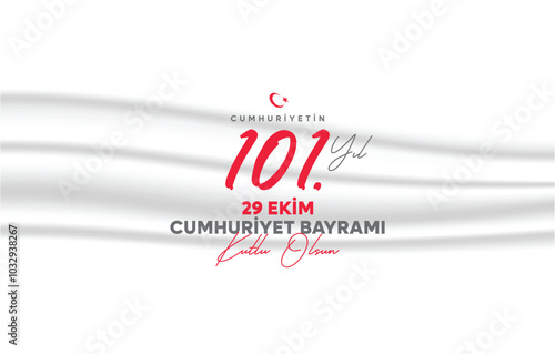 29 Cumhuriyet Bayramı Kutlama tasarımı Translate: 29 October Republic Day Celebration design