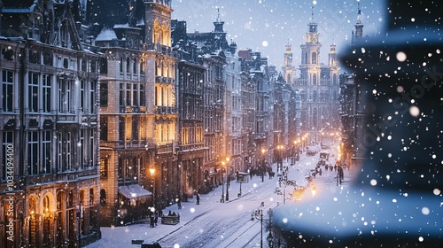 Cityscape of Brussels on a winter day, capturing the capital's charm in February