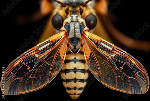 Insect wings and exoskeletons detailed patterns