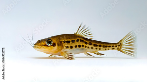 A loach (or mudfish) isolated on a white background.