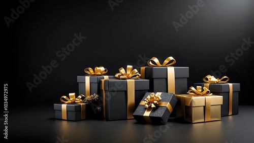 Christmas gift box black 15