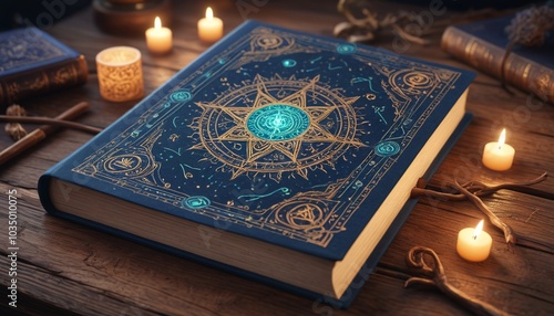 An enchanted spellbook filled with luminous glyphs and mesmerizing illustrations, revealing powerful incantations for adept sorcerers, Generative AI