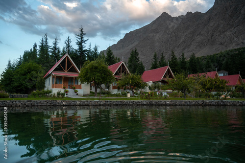 Lower Kachura Lake, also known as Shangrila Lake and Resort, is a lake located at Skardu in Gilgit-Baltistan, Pakistan, and situated at a height of 2,500 meters, since 1983.