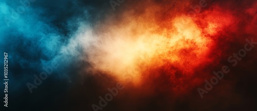 Abstract grungy stripes background in red and blue. A modern banner style in contrast with the background.