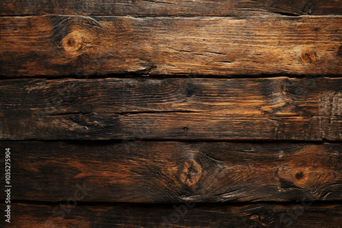 Brown wooden old boards, fence. Design template for backgrounds, backdrops and wallpapers. Beautiful rustic wood, teak, wenge with space for text