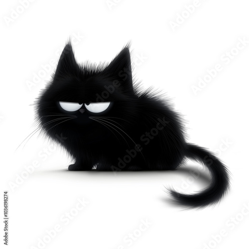 Irritated Black Cat