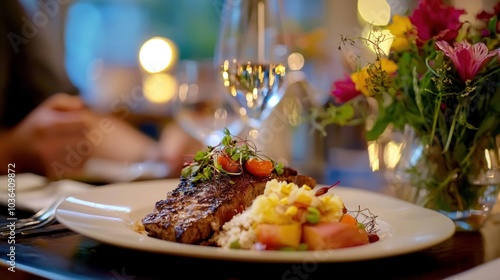 A person calmly digesting a meal at a restaurant, showcasing relaxation and enjoyment of food