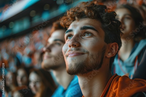 People watching Olympic qualifiers, sports, anticipation