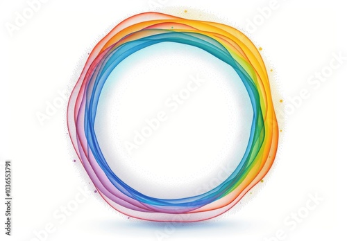 LGBTQ+ Pride Circle Frame Background Vector