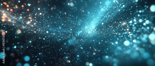 Vast Cosmic Starscape With Shimmering Particles