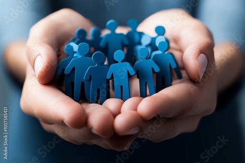 People unite into a group or business company. Perfect fit of teams. Searching new job candidates. Human resource management. Organization of work and distribution of responsibilities. Cooperation. 