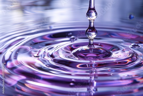 Close up of pink oil in a dispenser bottle with droplets creating a fresh and relaxing atmosphere