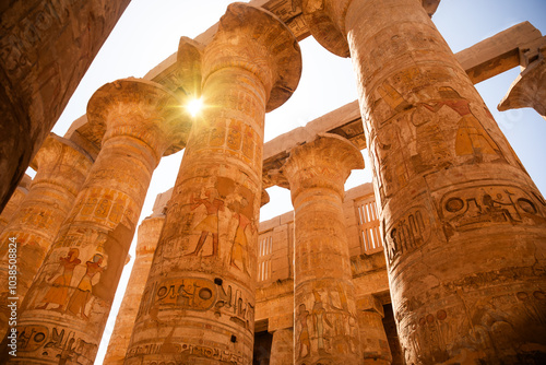 świątynia Karnak , Ancient Egyptian Temple. Thebes, Karnak, Luxor, Egypt