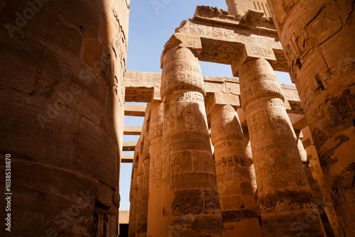 świątynia Karnak , Ancient Egyptian Temple. Thebes, Karnak, Luxor, Egypt