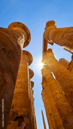 świątynia Karnak , Ancient Egyptian Temple. Thebes, Karnak, Luxor, Egypt