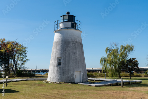 Piney Point Lighthouse in Southern Maryland on the Chesapeake Bay