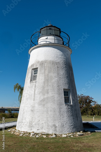 Piney Point Lighthouse in Southern Maryland on the Chesapeake Bay