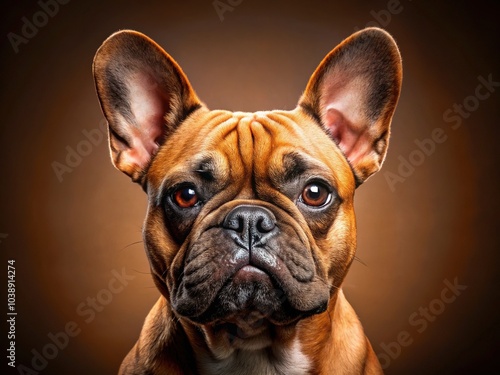 Behold the captivating brown French Bulldog, a perfect muse for any creative endeavor.