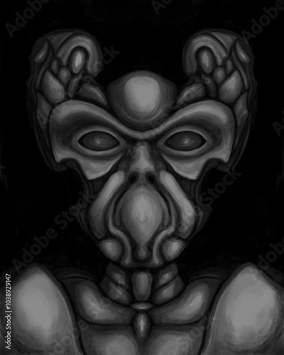 Alien creature, sketch - digital painting