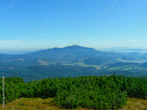 góry, krajobraz, błękit, turystyka, przyroda, czyste powietrze