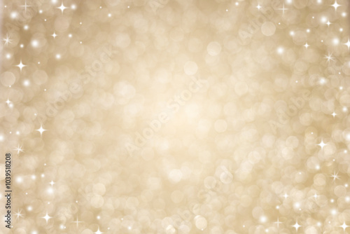 abstract luxury gold background with bokeh light with star glitter and circle blinking with copy space for design about ads and content for merry christmas and happy new year concept