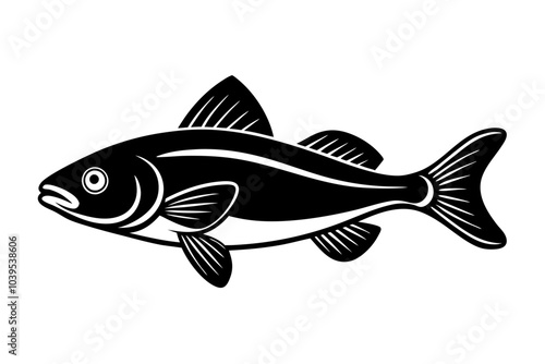 Creative Cute Fish line art vector design with a white background 