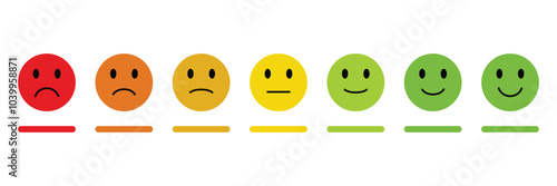 Set of Web Feedback emoji icons collection. Different emoji symbol Vector Illustration.