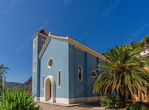 Church of St. Antiochus Martyr (Chiesa di Sant’Antioco Martire) in Ulassai, Sardinia, Italy.