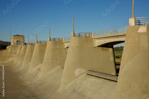 1941 Sepulveda dam with art deco, streamlined detail