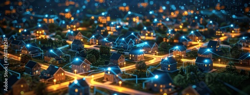 Digital Smart City Network in a Connected Community with Smart Homes and Advanced Technology