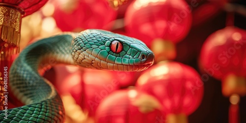 Snake with Red Lanterns