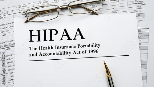  HIPAA Document with Business Accessories, The Health Insurance Portability and Accountability Act of 1996