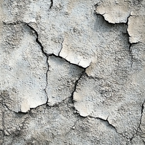 Close-up of cracked, textured concrete surface creating an organic pattern.