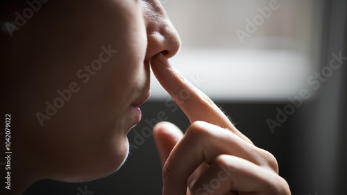 Rhinotillexomania, nose picking habit